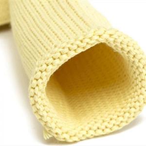 Quality Cut resistant aramid fiber fabric Kevlar rib knit sleeve Knitted para aramid fabric long stripe cuff for sale