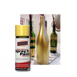 China Aeropak High Gloss Gold Glitter Spray Paint Aerosol Gold Effect Paint on sale