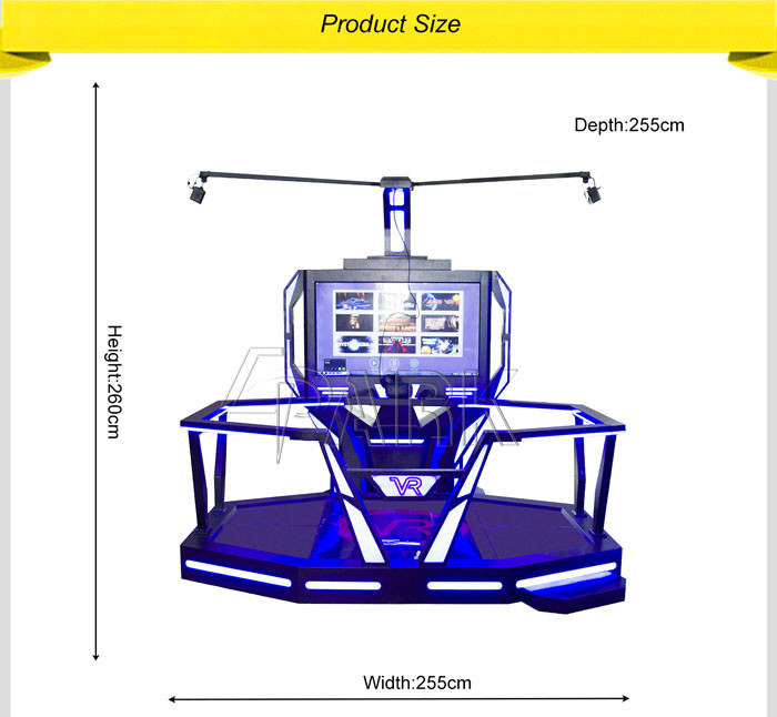 Dancing Shooting Skiing 9D VR Simulator Indoor Game Zone Rock Ship Virtual Reality Equipment