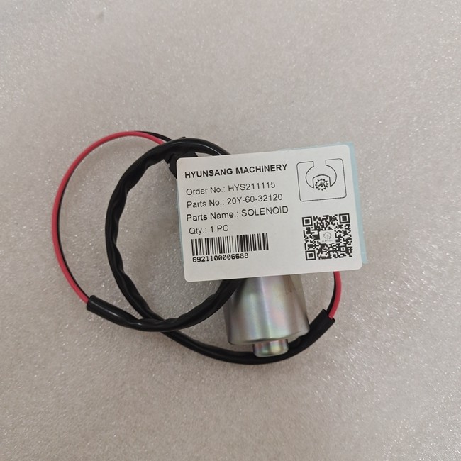 Solenoid 20Y-60-32120 20Y-60-32121 209-60-77250 Excavator Electrical Parts For Komatsu PC160 PC180