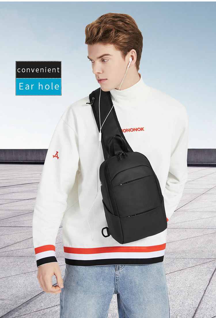 ISO9001 Anti Theft Men Shoulder Bags With USB Charging