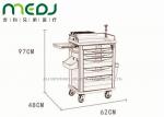 Hospital Medical Crash Cart 5 Drawers MJTC01-07 Stainless Steel Frame