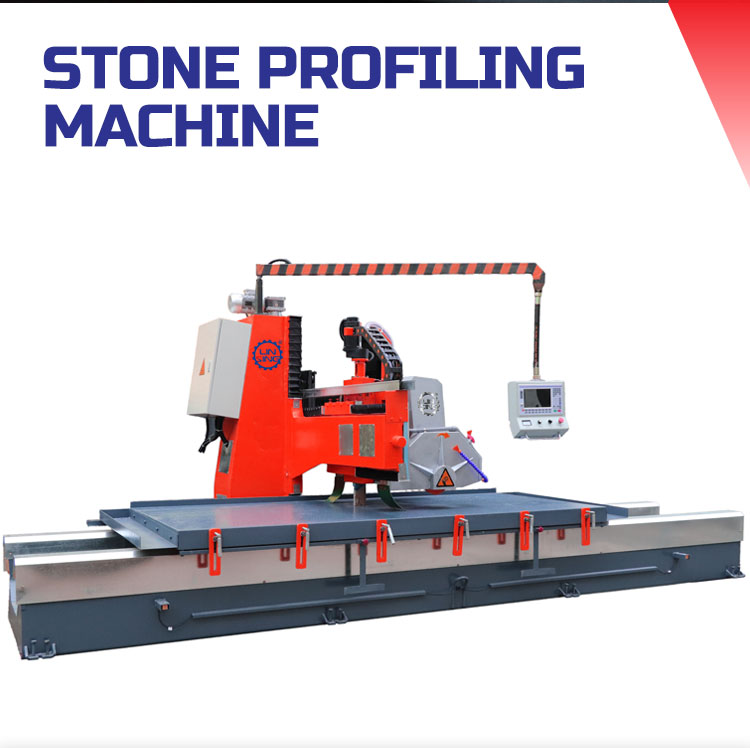 Red Marble Granite Linear Baluster Railing Skirting Cutting CNC Stone Profiling Machinery