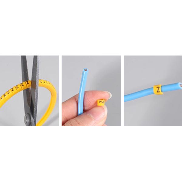 PVC Yellow Or Black Cable Markers In 1000pcs A Roll