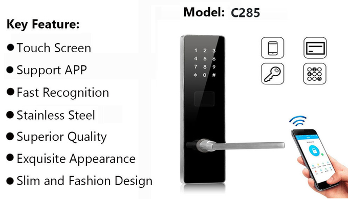 Multiple Colors Optional Digital Keypad Apartment Smart Door Lock with Smart App