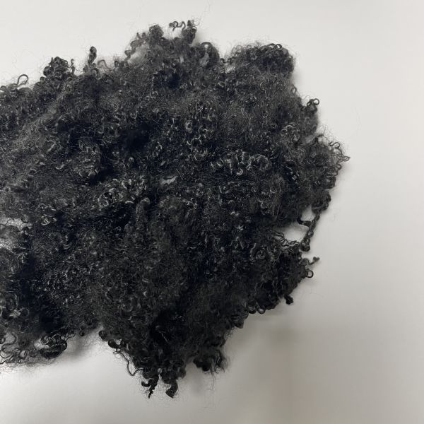 Close-up view of flame retardant fiber structure