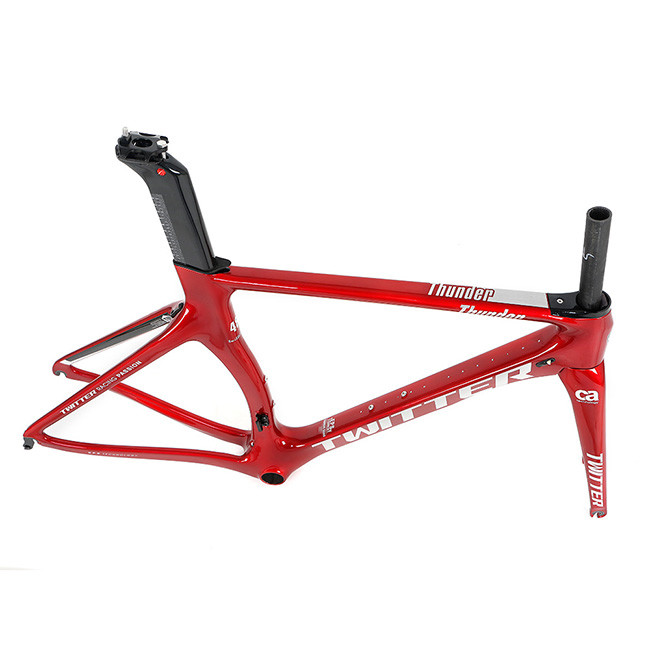 Wheel 700x25C Carbon Road Bike Frame , Carbon Rim Brake Frameset THUNDER-C 46cm