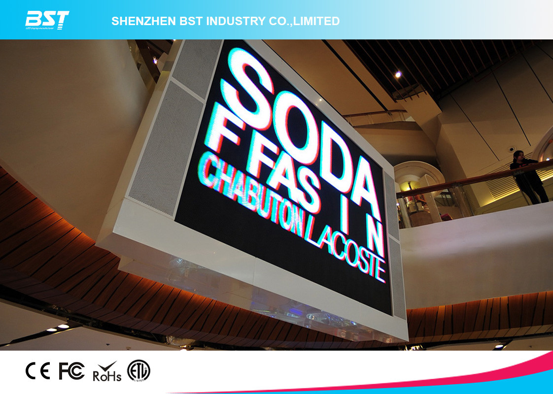 1/8 Scan P6 SMD3528 RGB 16bit Indoor Advertising Led Display 2000 Cd/M2