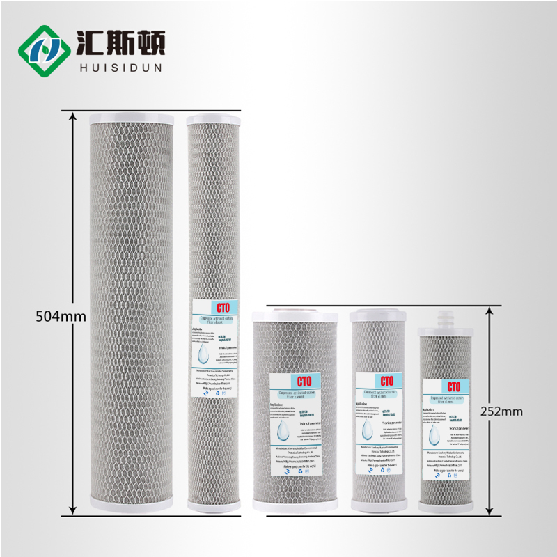 10 inch UDF Coconut Shell CTO Activated Carbon Block Filter for Whole House Water Purification System