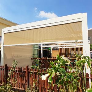Windproof Zip Track Blinds For Pergola Canopy Restaurant Balcony