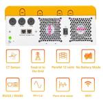 5.5KW Single Phase Hybrid Inverter 48VDC Pure Sine Wave MPPT Adjustable Charging