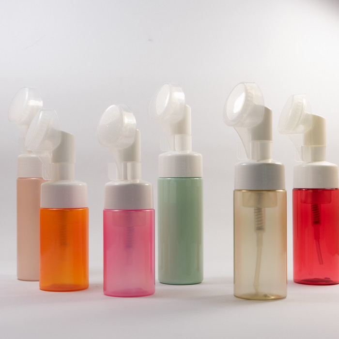 Clear 150ml Plastic Dispenser Soap Foam Pump Bottle For Face Wash
