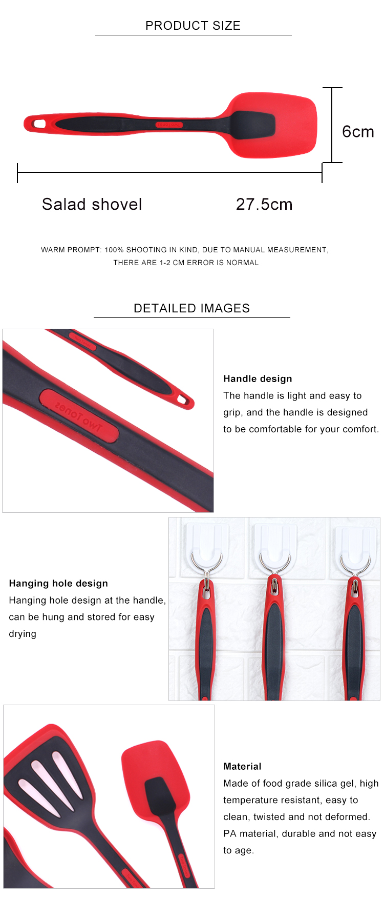 OEM ODM Heat Resistant Silicone Kitchen Utensil Cooking Spatulas