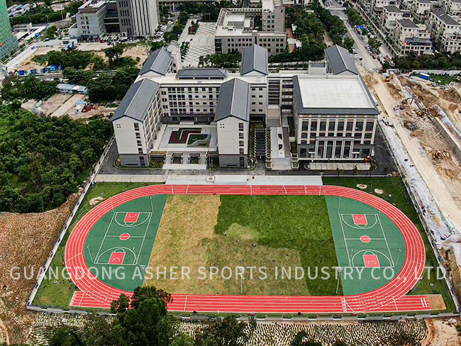 Shockproof Custom Sandwich System Running Track Integrated Rubber Mats Type