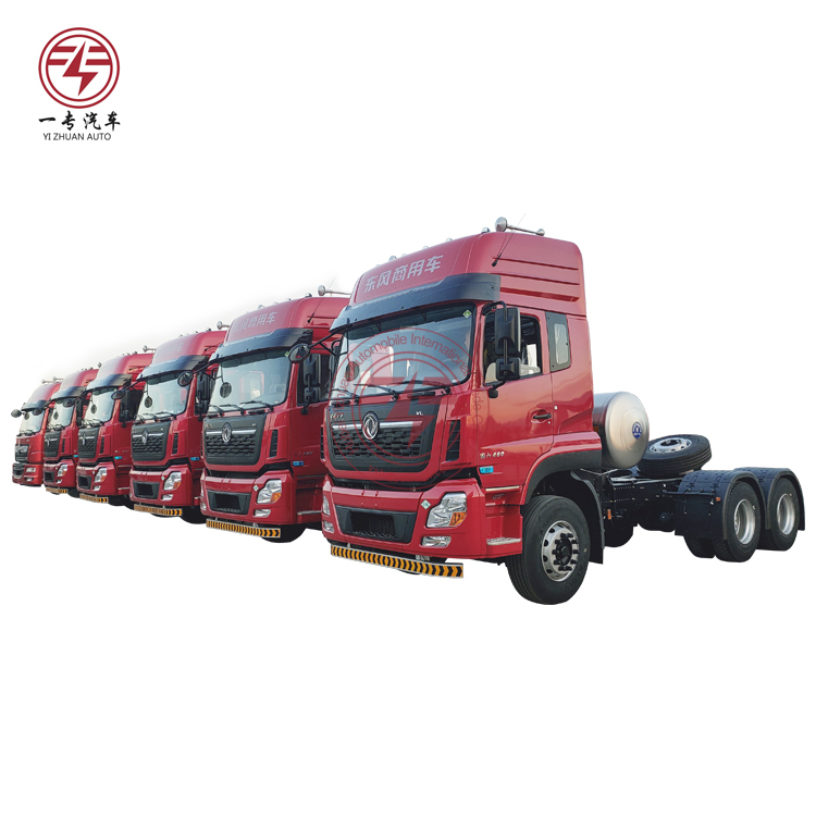 Model Tractor Trailer Head Truck Dongfeng 6x4 LNG CNG Tractor Truck with Touch Screen