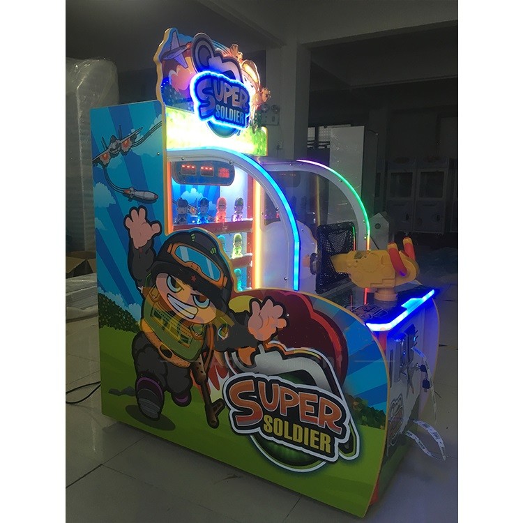 Super Soldier Kids Ball Shooting Game Machine , Redemption Arcade Games