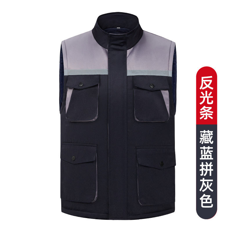 Stay Warm with Unisex Polyester Vests Waistcoats Customizable Anti-Static Workwear