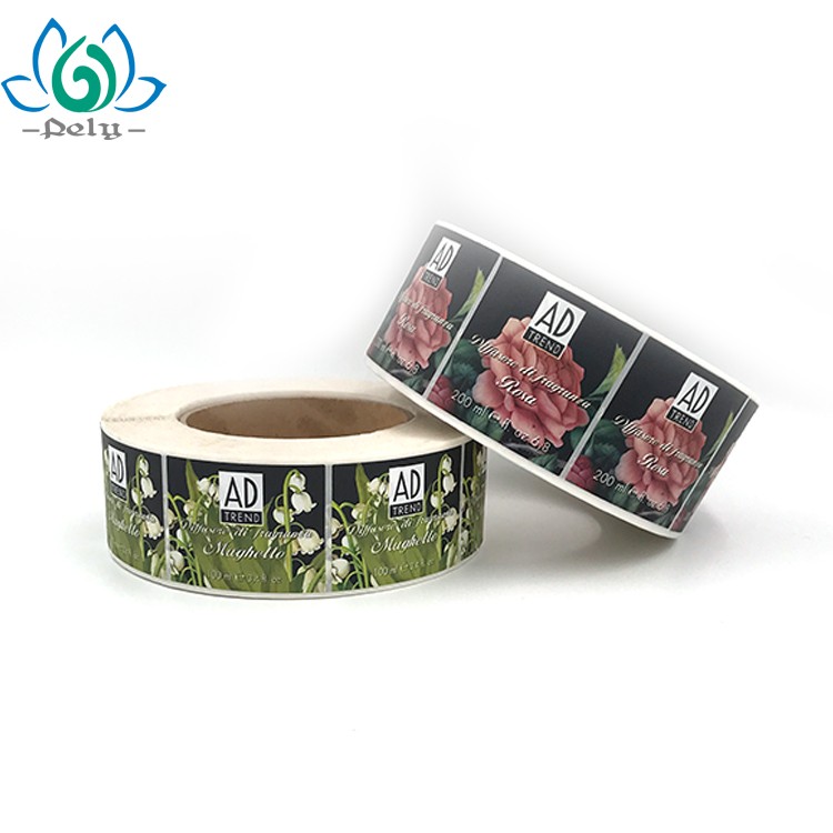 Waterproof Black Color Shampoo Bottle Adhesive Vinyl Stickers