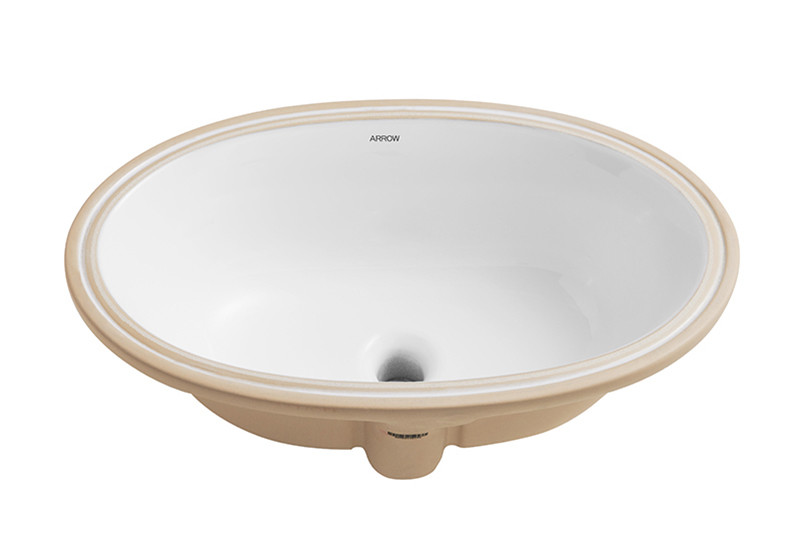 ARROW AP4011 Oval Under Counter Wash Basin White Ceramic Material