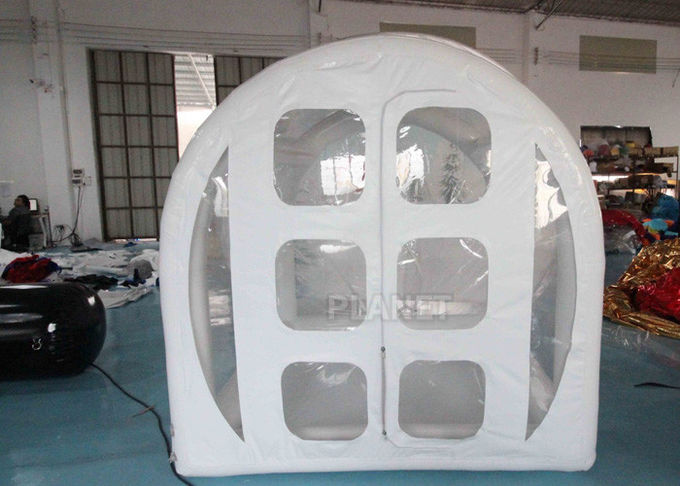 Christmas Decor Clear Inflatable Bubble Tent With Blowing Snow