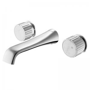 Quality Conceal Wall Hung Basin Mixer Taps Knob Control Chrome / Gold Color for sale