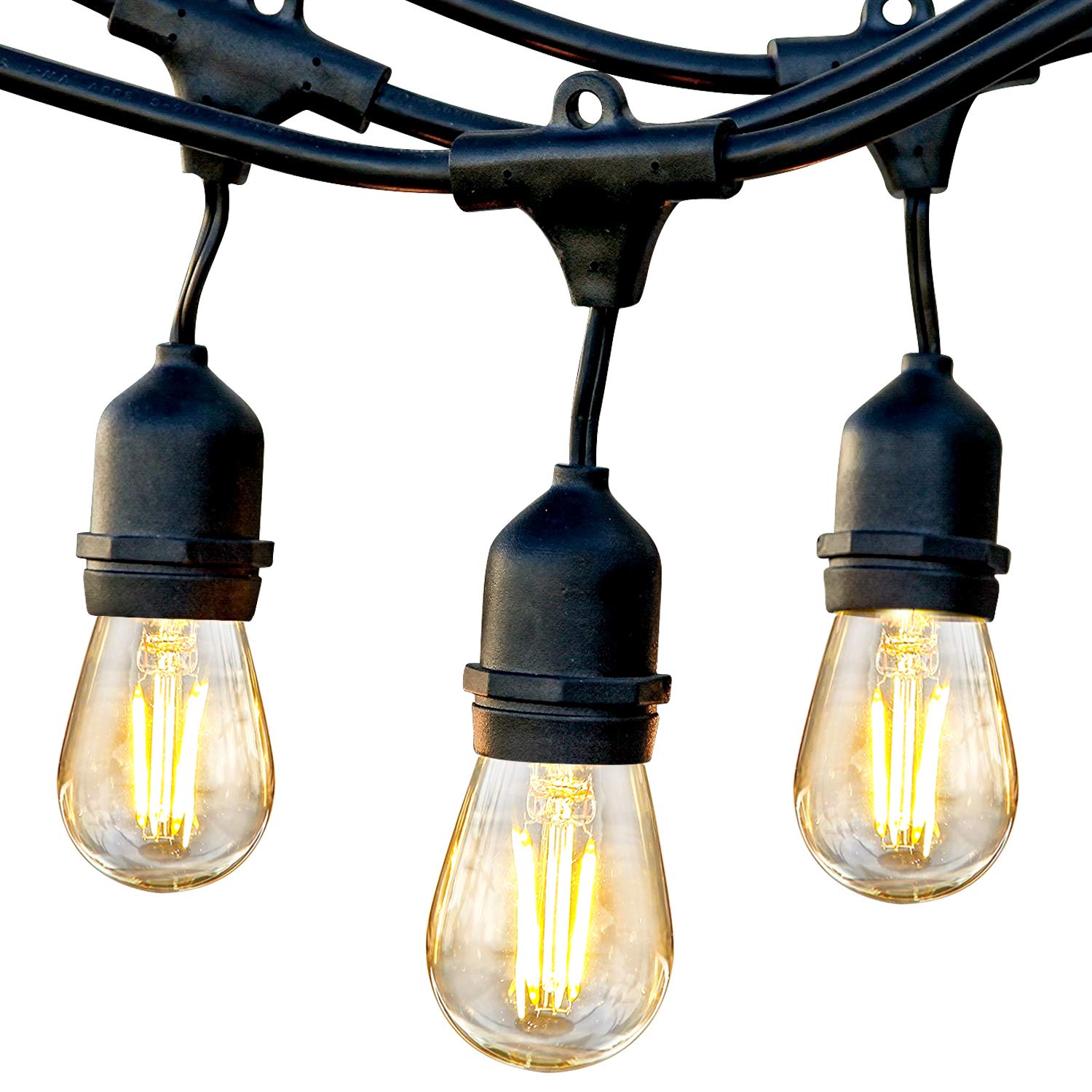 Christmas Style 48ft S14 LED Edison Bulbs String Lights For Indoor Outdoor