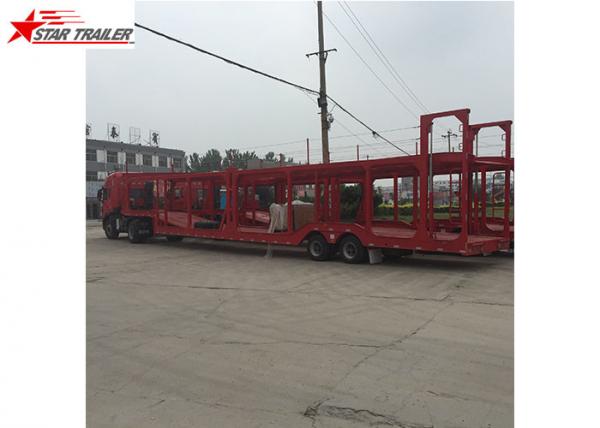 Buy 3 Axles Car Carrier Trailer Steel Leaf Spring Suspension For  Vehicle Transportation at wholesale prices