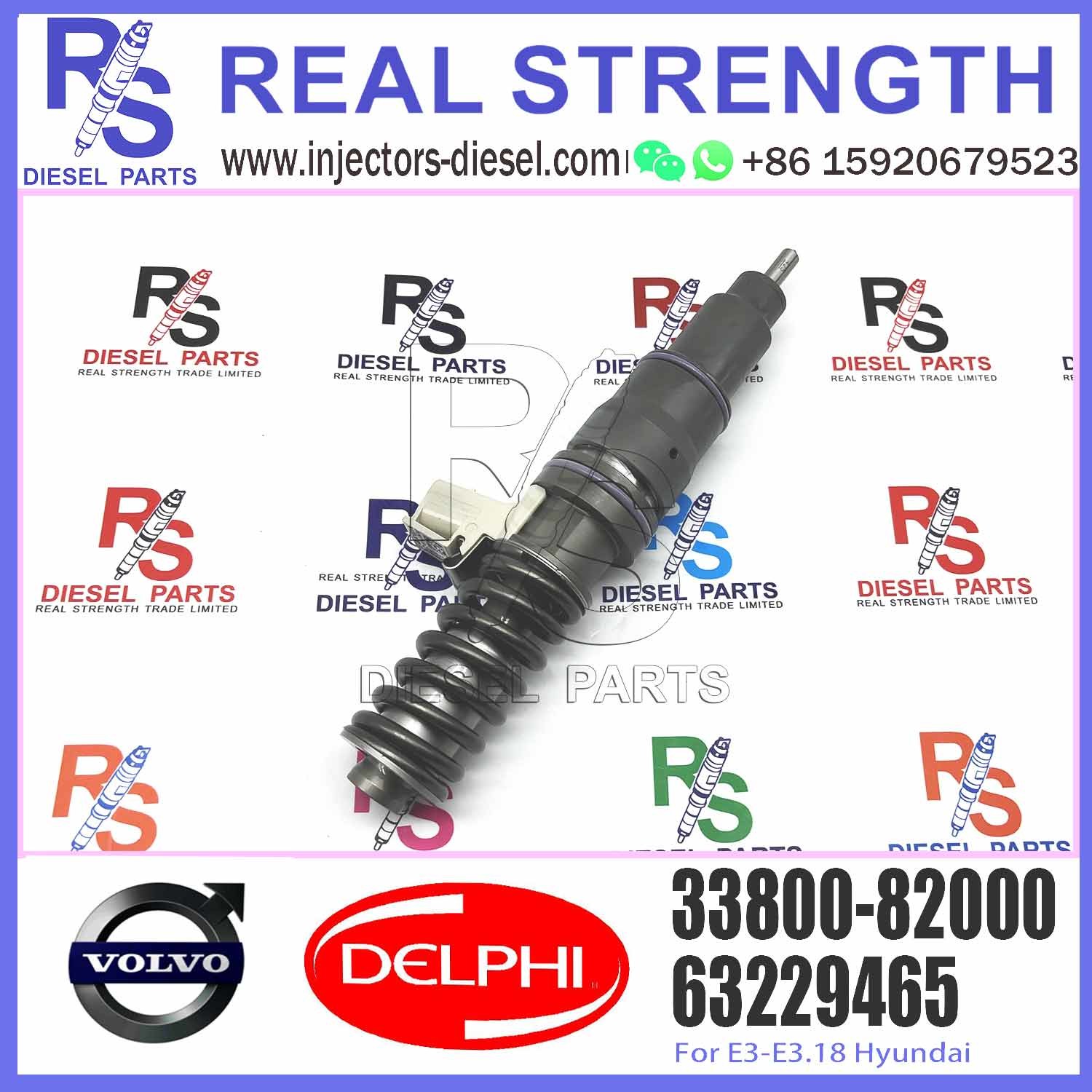 Diesel Engine Fuel Common Rail Injector 33800-82000 3380082000 For V-O-L-V