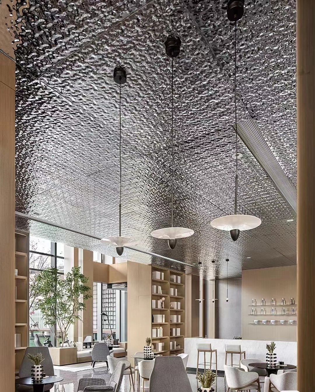 304 Stainless Steel Water Ripple Plate Ceiling Background Wall Decoration Sheet