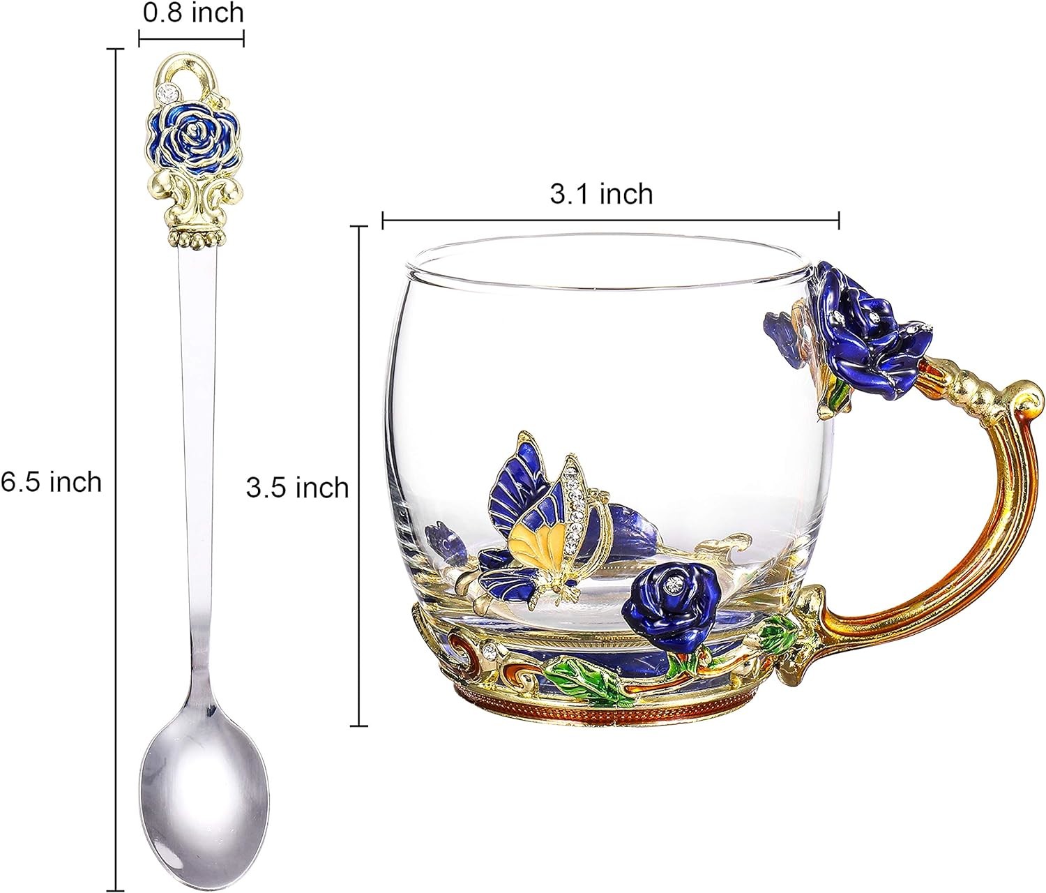 Birthday Gifts Tea Party Cups And Saucers Set With Spoon