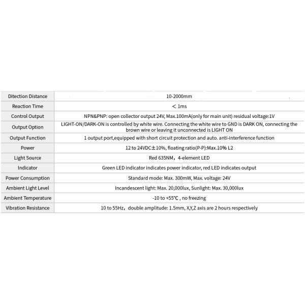 Square-Photoelectric Sensor NPN BQ26-H2000N Ditection Distance 10-2000mm