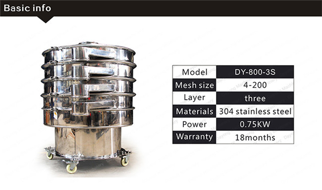 Rotary Ceramic Slurry Round Vibrating Sieve Machine / Vibrating Screen