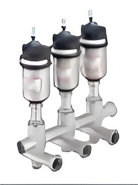 Pneumatically operated 2/2 way angle seat valve CLASSIC Gunmetal body with PA actuator