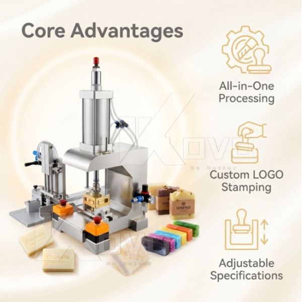 Custom Bath Soap Mold Stamper Semi Auto Soap Shape Printer Energy Saving Carbon Steel