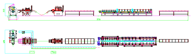Model DPC2050 Cable Tray Decoiler Punching Cold Bending Production Line 3~10m/Min Working Speed