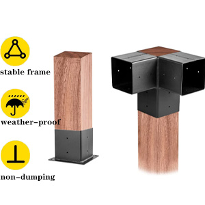 Powder Coated Woodworks Pergola Bracket Hardware Kits for Gazebos and Patio Pergolas