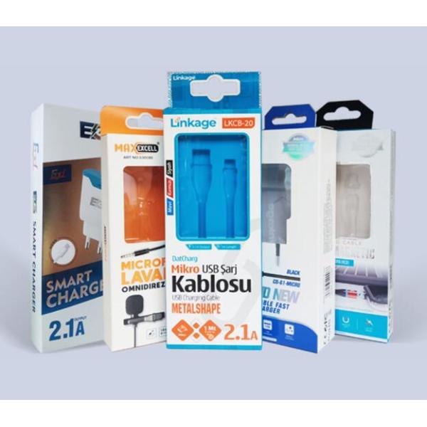 Pantone Color Data Cable Packaging Box OEM Custom Packaging Electronics