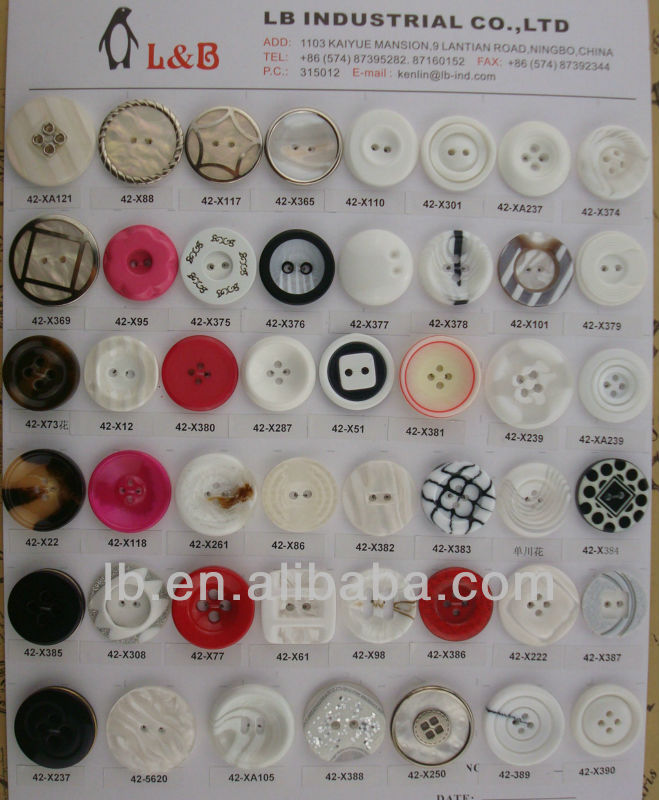 10mm 11.5mm 12.5mm custom brand 4 holes polyester resin material man shirt buttons with LOGO