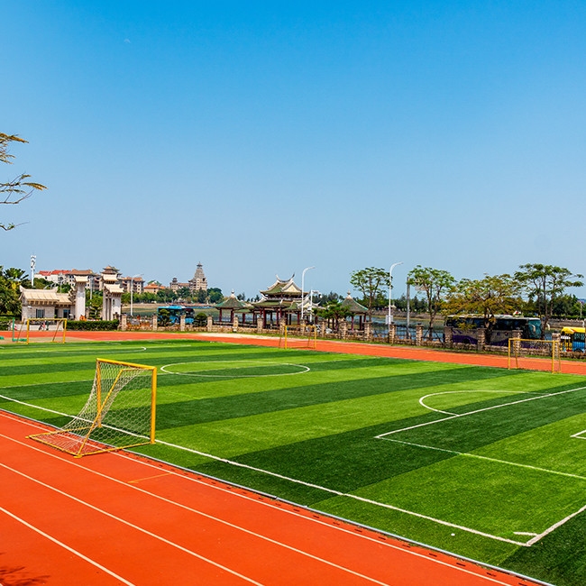Semicircle Area Prefabricated Synthetic Sports Surfaces Track Red