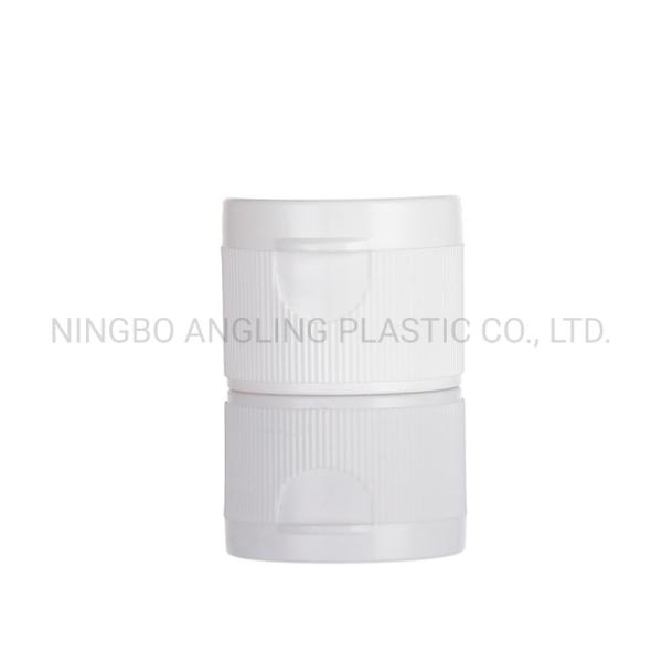 28mm Plastic Cap for Flip Top Cap Bottle in Ribbed White Colors Customized Request