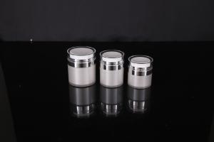 Quality Cream Gel 15ml Acrylic Airless Pump Jar Reusable Round Shape for sale