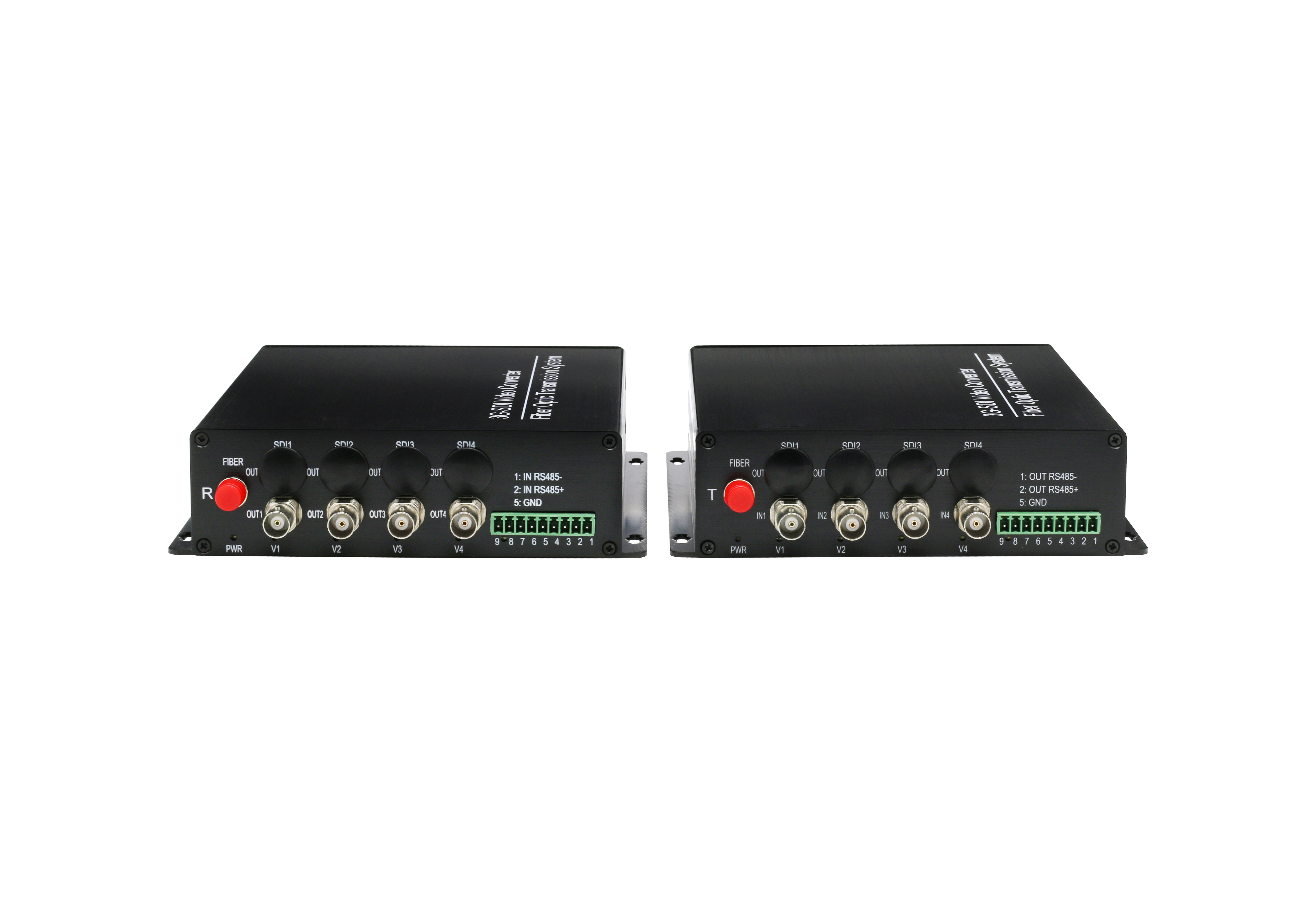 1Pair 4 Channel 3G-SDI Video 1080P Single Mode Single Fiber Extender