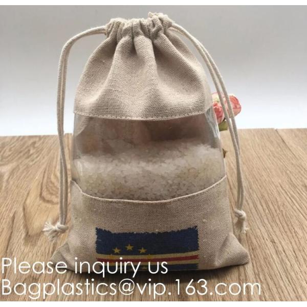 Assorted Colors Burlap Gift Bags with Double Jute Drawstrings Candy Sack Pouch Halloween Treat Gift Bags with Different