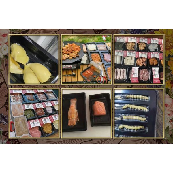 Full-Automatic Chain Vacuum Skin packaging Sealing Machine Plastic Food Tray Sealer DQ630AT-V High Quality Tray Sealer