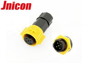 China 5 Pin Male Female Waterproof Power Plug With Socket Contacts Golden Plated on sale