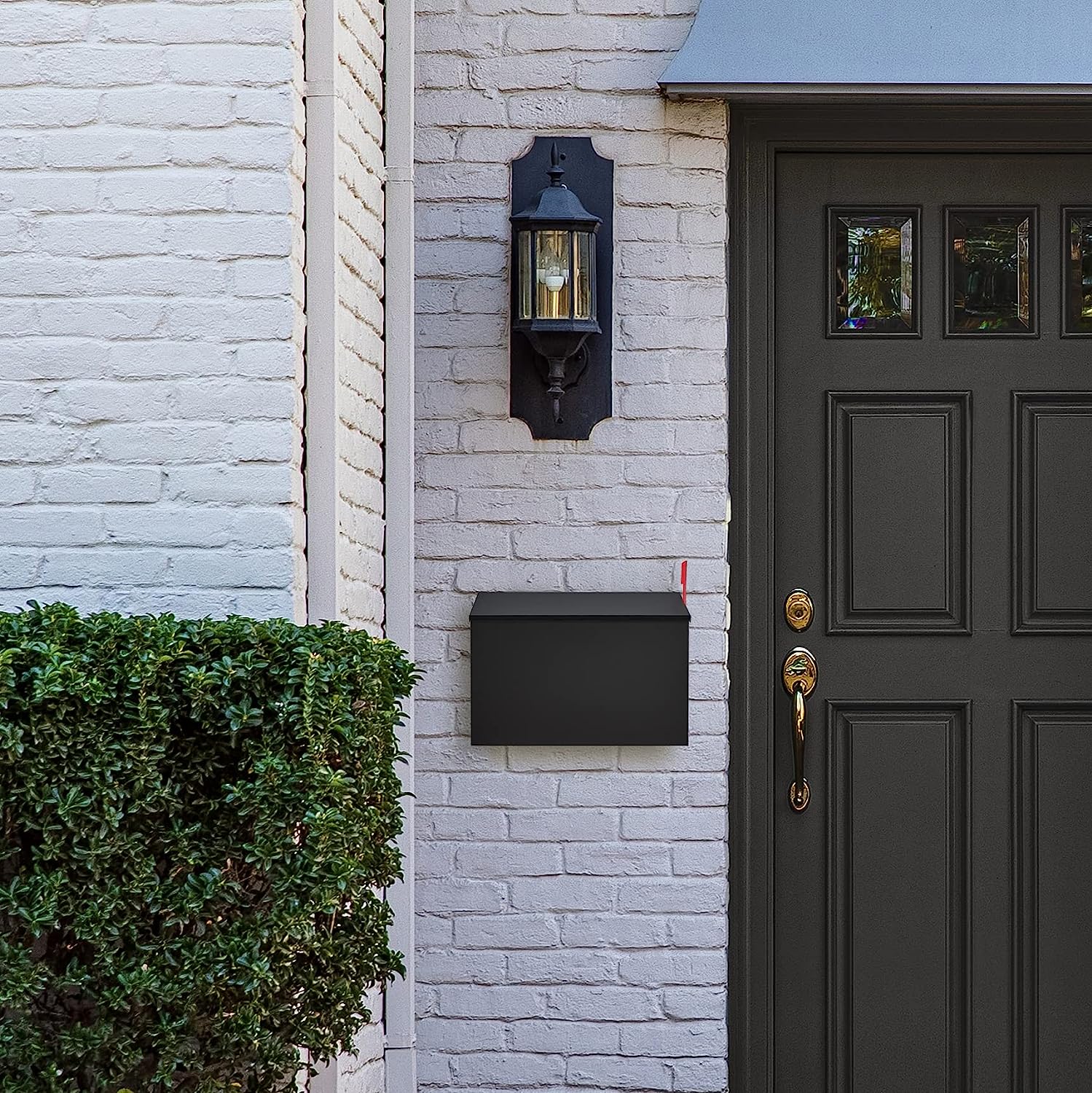 Horizontal Style Wall Mounted Mailbox in Multiple Color Options for Exterior or Townhouse