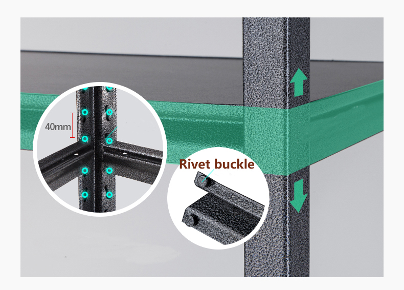 light duty slotted angle iron storage racks for home / office
