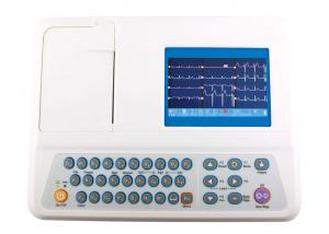 China Portable 12 Lead ECG Machine 3 Channel Color Display 5 Inch ECG Monitor on sale