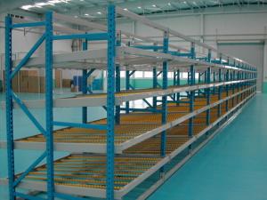 China Durable customized Carton flow rack , aluminum alloy roller storage racking system on sale