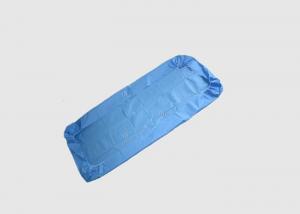 China Breathable Disposable Bed Sheets . Disposable Mattress Protector Blue Color on sale